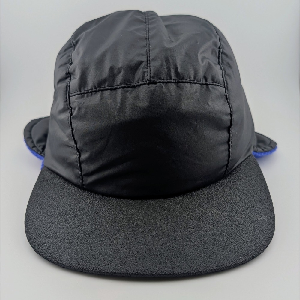Vintage LL Bean GoreTex Fleece Lined Trapper Hat Cap Ear Flaps Blue Winter